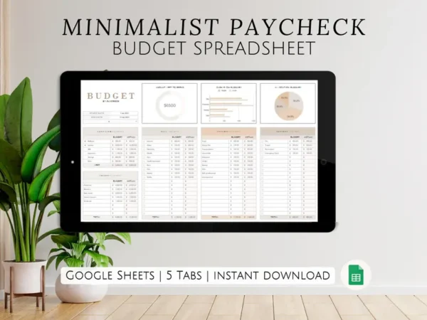 Ultimate Minimalist Budgeting Spreadsheet